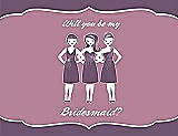 Front View Thumbnail - Smashing & Rosebud Will You Be My Bridesmaid Card - Girls