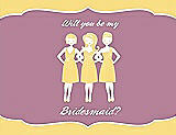 Front View Thumbnail - Sunflower & Rosebud Will You Be My Bridesmaid Card - Girls