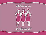 Front View Thumbnail - Strawberry & Rosebud Will You Be My Bridesmaid Card - Girls