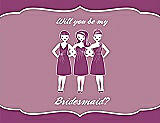 Front View Thumbnail - Sugar Plum & Rosebud Will You Be My Bridesmaid Card - Girls