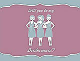 Front View Thumbnail - Surf Spray & Rosebud Will You Be My Bridesmaid Card - Girls