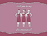 Front View Thumbnail - Tea Rose & Rosebud Will You Be My Bridesmaid Card - Girls