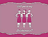 Front View Thumbnail - Tutti Frutti & Rosebud Will You Be My Bridesmaid Card - Girls