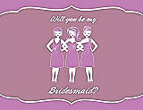 Front View Thumbnail - Tulip & Rosebud Will You Be My Bridesmaid Card - Girls