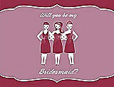 Front View Thumbnail - Valentine & Rosebud Will You Be My Bridesmaid Card - Girls