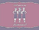 Front View Thumbnail - Wisteria & Rosebud Will You Be My Bridesmaid Card - Girls