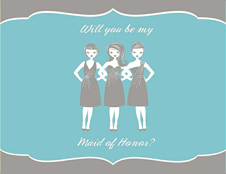 Front View - Cathedral & Spa Will You Be My Maid of Honor Card - Girls