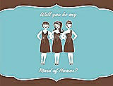 Front View Thumbnail - Cinnamon & Spa Will You Be My Maid of Honor Card - Girls