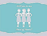 Front View Thumbnail - Dove & Spa Will You Be My Maid of Honor Card - Girls