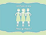 Front View Thumbnail - Honey Dew & Spa Will You Be My Maid of Honor Card - Girls