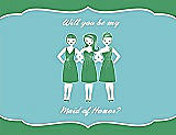 Front View Thumbnail - Juniper & Spa Will You Be My Maid of Honor Card - Girls