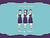 Front View Thumbnail - Majestic & Spa Will You Be My Maid of Honor Card - Girls