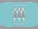 Front View Thumbnail - Mystic & Spa Will You Be My Maid of Honor Card - Girls