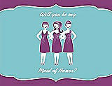 Front View Thumbnail - Paradise & Spa Will You Be My Maid of Honor Card - Girls