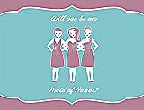Front View Thumbnail - Rosebud & Spa Will You Be My Maid of Honor Card - Girls