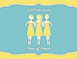 Front View Thumbnail - Snapdragon & Spa Will You Be My Maid of Honor Card - Girls