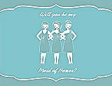 Front View Thumbnail - Seaside & Spa Will You Be My Maid of Honor Card - Girls
