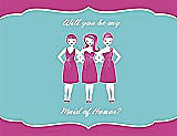 Front View Thumbnail - American Beauty & Spa Will You Be My Maid of Honor Card - Girls