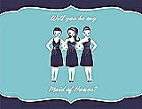 Front View Thumbnail - Amethyst & Spa Will You Be My Maid of Honor Card - Girls
