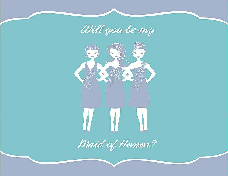 Front View - Arctic & Spa Will You Be My Maid of Honor Card - Girls