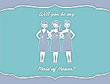 Front View Thumbnail - Arctic & Spa Will You Be My Maid of Honor Card - Girls