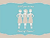 Front View Thumbnail - Cameo & Spa Will You Be My Maid of Honor Card - Girls