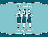 Front View Thumbnail - Caspian & Spa Will You Be My Maid of Honor Card - Girls