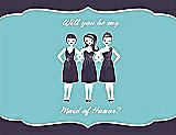 Front View Thumbnail - Concord & Spa Will You Be My Maid of Honor Card - Girls