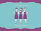 Front View Thumbnail - Dahlia & Spa Will You Be My Maid of Honor Card - Girls