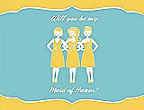 Front View Thumbnail - Daisy & Spa Will You Be My Maid of Honor Card - Girls