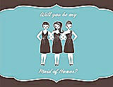 Front View Thumbnail - Drift Wood & Spa Will You Be My Maid of Honor Card - Girls