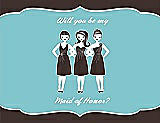 Front View Thumbnail - Espresso & Spa Will You Be My Maid of Honor Card - Girls