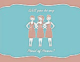 Front View Thumbnail - Fresco & Spa Will You Be My Maid of Honor Card - Girls
