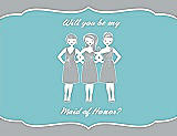 Front View Thumbnail - Frost & Spa Will You Be My Maid of Honor Card - Girls