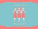Front View Thumbnail - Ginger & Spa Will You Be My Maid of Honor Card - Girls