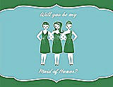 Front View Thumbnail - Ivy & Spa Will You Be My Maid of Honor Card - Girls