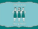 Front View Thumbnail - Jade & Spa Will You Be My Maid of Honor Card - Girls