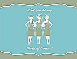 Front View Thumbnail - Kiwi & Spa Will You Be My Maid of Honor Card - Girls
