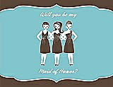 Front View Thumbnail - Latte & Spa Will You Be My Maid of Honor Card - Girls