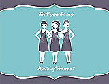 Front View Thumbnail - Lavender & Spa Will You Be My Maid of Honor Card - Girls