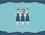 Front View Thumbnail - Marine & Spa Will You Be My Maid of Honor Card - Girls