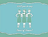 Front View Thumbnail - Meadow & Spa Will You Be My Maid of Honor Card - Girls