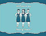 Front View Thumbnail - Mosaic & Spa Will You Be My Maid of Honor Card - Girls