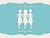 Front View Thumbnail - Marshmallow & Spa Will You Be My Maid of Honor Card - Girls