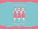 Front View Thumbnail - Nectar & Spa Will You Be My Maid of Honor Card - Girls
