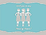 Front View Thumbnail - Oyster & Spa Will You Be My Maid of Honor Card - Girls