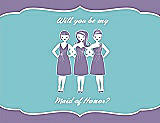Front View Thumbnail - Passion & Spa Will You Be My Maid of Honor Card - Girls