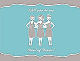 Front View Thumbnail - Pebble Beach & Spa Will You Be My Maid of Honor Card - Girls