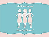 Front View Thumbnail - Rose Water & Spa Will You Be My Maid of Honor Card - Girls