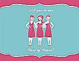 Front View Thumbnail - Rose Quartz & Spa Will You Be My Maid of Honor Card - Girls